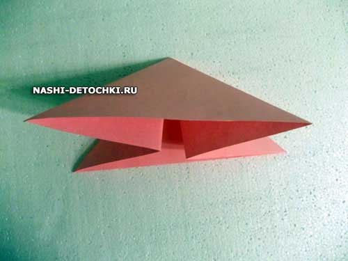 двойной треугольник из бумаги